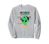 Never Grow Up It's A Trap - Grafica divertente con graffiti alieni Felpa