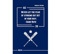 Never Let the Fear of Striking Out Get in Your Way: Babe Ruth Quote Notebook: 120 Lined Pages to Overcome Doubt, Take Bold Swings, and Keep Moving Forward