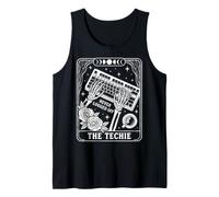 Never Logged off Techie Tarot Skeleton Coder Coffee Canotta