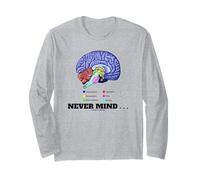 Never Mind... Anatomia del Cervello Umano Psiche Psicologia Umorismo Maglia a Manica