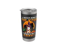Never Mind The Witch Attenti al cane Corgi Halloween Bicchiere termico in acciaio inox doppia parete