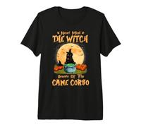 Never Mind The Witch Attenti al Cane Corso Halloween Maglietta Premium