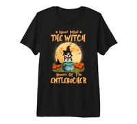 Never Mind The Witch Attenti al Cane Entlebucher Halloween Maglietta Premium