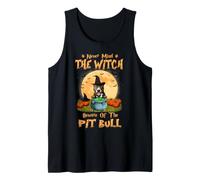 Never Mind The Witch Attenti al Pit Bull Dog Halloween Canotta