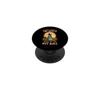 Never Mind The Witch Attenti al Pit Bull Dog Halloween PopSockets PopGrip Adesivo