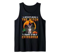 Never Mind The Witch Beware of Chihuahua Dog Halloween Canotta
