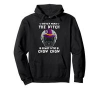 Never Mind The Witch Beware of Chow Chow Dog Halloween Felpa con Cappuccio
