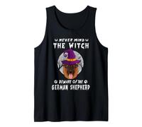 Never Mind The Witch Beware of German Shepherd Dog Halloween Canotta