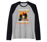 Never Mind The Witch Beware of Norwegian Forest Halloween Maglia con Maniche Raglan