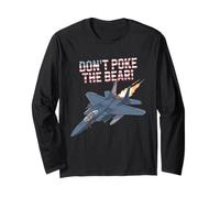 Never Poke The Bear Fighter Jet Design per i Fan degli Stati Uniti Maglia a Manica