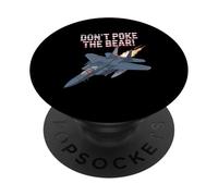 Never Poke The Bear Fighter Jet Design per i fan degli Stati Uniti PopSockets PopGrip Adesivo