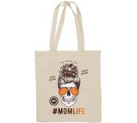 Never Resting Always Rushing Mom Life - Borsa tote in cotone naturale, colore: Bianco