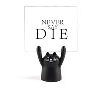 Never Say Die Firm Art Deco Fashion - Porta memo con gatto nero