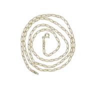 Never Say Never Bilbao - Catena piatta in oro 18k 2 mm 60 cm con motivo a righe per uomo e donna