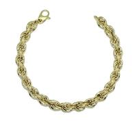 Never say Never Bracciale con cordoncino in oro giallo da 18 carati da uomo largo 8, 00 mm x 21, 50 cm di lunghezza. 10, 30 gr di oro 18 carati, 100% oro 18k