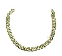 Never say Never Bracciale da uomo tipo barbazzale in oro giallo 18 carati largo 8,00 mm e lungo 21,50 cm con chiusura a moschettone Peso; 11.20gr d'oro di 18k