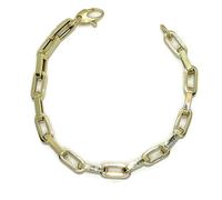 Never Say Never Bracciale forzato alla moda per uomo e donna in oro giallo 18k maglia forzata larga 6,00 mm. Peso; 6,20 g di oro 18 carati., Oro