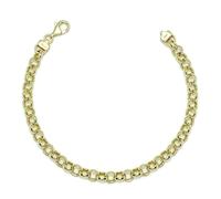 Never Say Never - Bracciale in oro giallo 18 carati modello rolò da 5,5 mm di larghezza e 19 cm di lunghezza per donna. Peso: 7,10 g di oro 18 carati