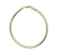 Never Say Never Bracciale semi-rigido elastico in oro 18k - 2,80g | Misura interna 62mm | Chiusura moschettone