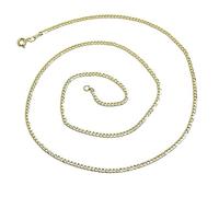 Never say Never Catena a maglia barbazzale in oro giallo 18 k da 60 cm da uomo, spessore 2 mm e 4,00 g in oro 18 k