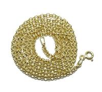 Never say Never Catena da donna in oro giallo 18k modello rolo piatto largo 3 mm e 60 cm di lunghezza con chiusura a moschettone. 4,00 g di oro 18 carati