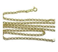 Never Say Never Catena da donna in oro puro 18 k Modello rolo piatto largo 3 mm e 50 cm di lunghezza con chiusura a moschettone. 3,50 g di oro 18 carati, Oro