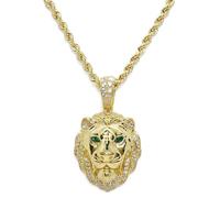 Never Say Never Ciondolo Leone Oro Giallo 18k con cordoncino 60.00 cm - 15.60 g in Totale - Edizione speciale, misura media.