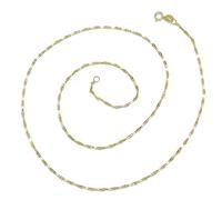 Never Say Never Collana da donna in oro giallo massiccio da 18 carati, con maglie larghe 1,00 mm e lunghe 45 cm, peso 2,50 g in oro 18 carati., cm, Oro, Non Applicabile