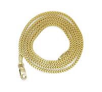 Never Say Never Collana in oro giallo 18 carati da donna, 50 cm, 8,20 g, larghezza 2 mm, collana in oro lucido con chiusura di sicurezza a moschettone