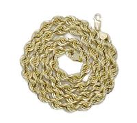 Never Say Never Cordoncino salomonico in oro giallo 18 carati - 7,5 mm di larghezza, 60 cm di lunghezza e 27,90 gr di oro puro