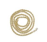 Never say Never Cordoncino salomonico in Oro Giallo da 18 carati, 3,3 mm di Larghezza per 60 cm di Lunghezza, Chiusura a moschettone, Peso: 7.70 g di Oro da