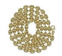 Never say Never Impressionante catena in oro giallo 18 carati con caviglie 7x5 mm e lunga 60 cm. Chiusura a moschettone per una sicurezza totale. Il peso; 16.20 g di oro 18k