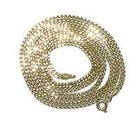 Never say Never Preziosa catena in oro giallo 18kt da uomo o da donna, modello barbuto con corpo semisolido largo 2,00 mm e lungo 60 cm con chiusura a molla. Il peso; 3,85 g di oro 18k