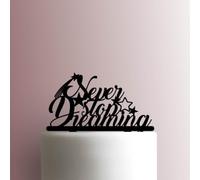 Never Stop Dreaming, decorazione per torta in acrilico, larghezza 12,7 cm, arancione