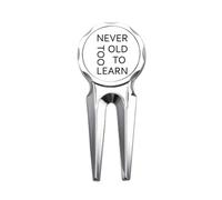 Never Too Old Too Learn Art Deco Fashion Golf Divot Tool Strumento di riparazione per palline da golf