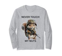 Never Touch My Nuts - Scoiattolo con Vestito Militare Maglia a Manica