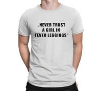 Never Trust a Girl in Teveo Leggings Memes & Detti divertenti. Per ogni occasione, ideale per feste e festival o come regalo, Uomini Bianco, M