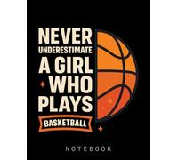 Never Underestimate a Girl Who Plays Basketball: College-Ruled Writing Journal & Lined Notebook for Training, Teams & School