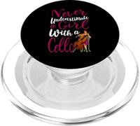 Never Underestimate a Girl With a Cello Frase violoncello PopSockets PopGrip per MagSafe