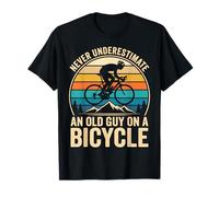 Never Underestimate An Old Guy On A Bicycle Bici Maglietta