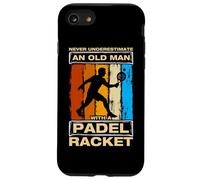 Never underestimate an old man divertente giocatore di padelball Custodia per iPhone SE (2020) / 7/8