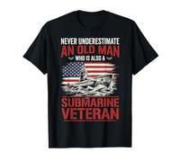 Never Underestimate An Old Man Who Is A Submarine Veteran Maglietta