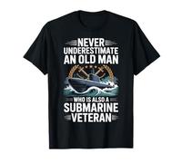 Never Underestimate An Old Man Who Is A Submarine Veteran Maglietta