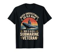 Never Underestimate An Old Man Who Is A Submarine Veteran Maglietta