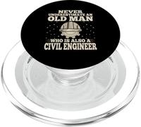 Never Underestimate an Old Man Who Is Also a Civil Engineer PopSockets PopGrip per MagSafe
