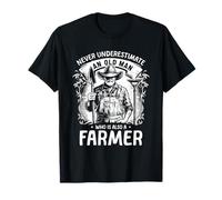 Never Underestimate An Old Man Who Is Also A Farmer Farming Maglietta