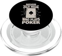 Never Underestimate An Old Man Who Plays Poker PopSockets PopGrip per MagSafe