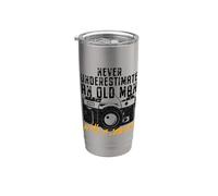 Never Underestimate An Old Man With A Camera Fotografo Bicchiere termico in acciaio inox doppia parete