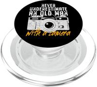 Never Underestimate An Old Man With A Camera Fotografo PopSockets PopGrip per MagSafe