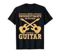 Never Underestimate An Old Man With A Guitar Maglietta